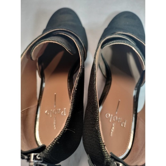 L. Paolo camouflage wedge ankle booties women 10M Green and Black - Picture 10 of 11